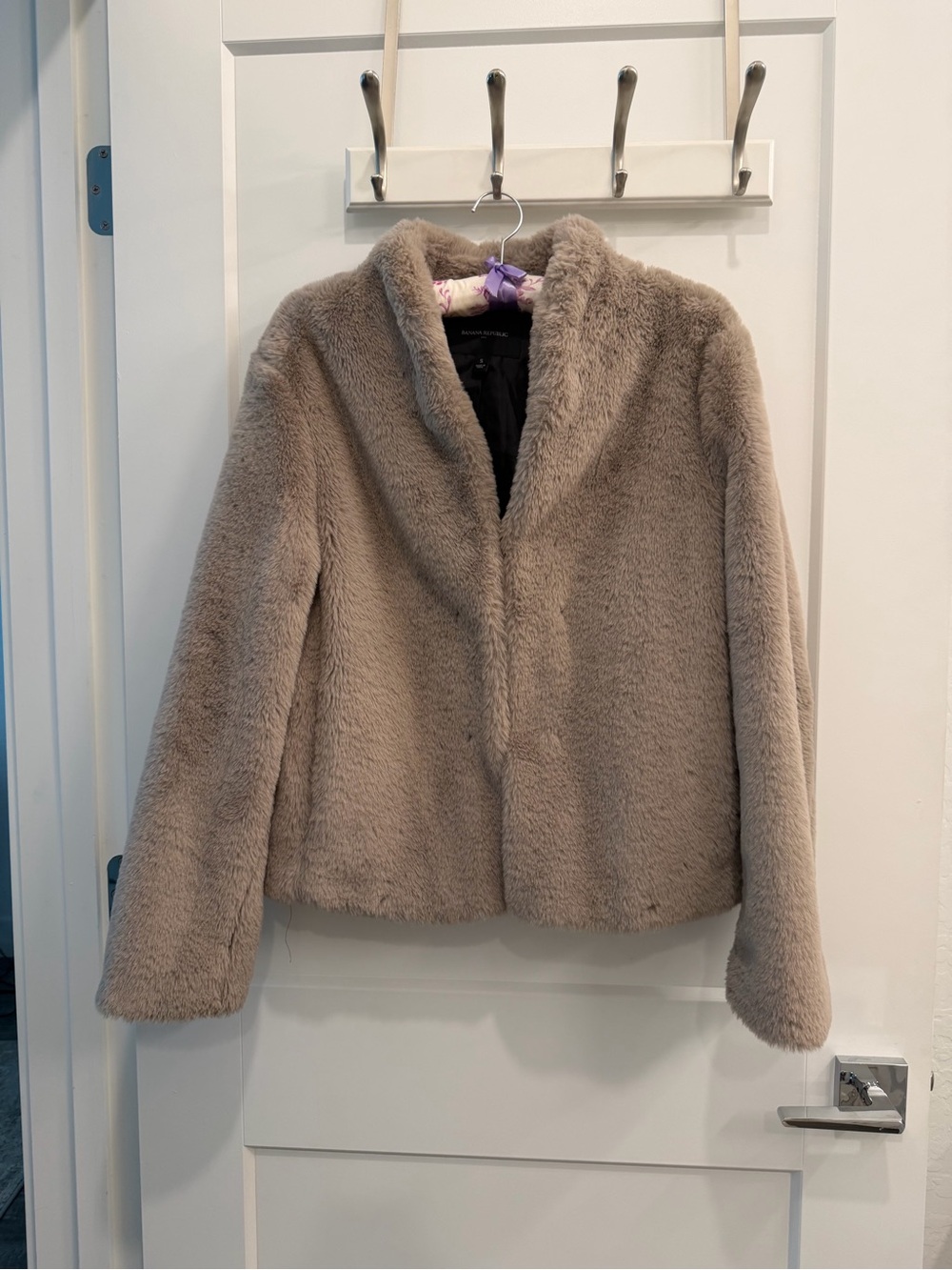 Banana Republic Women's Faux Fur Short Jacket - Taupe